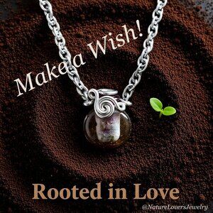 Shimmering Glass Bottle - Wish Necklace - Genie Bottle - Cremation Jewelry